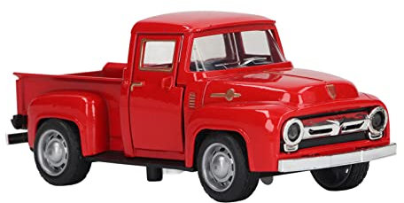 NOENNULL 1:32 Scale Die-Cast Model Pick Up Truck Toy Car Vintage Car Model Retro Vintage Car Model Toy Alloy Car Model Home Decoration (Red)