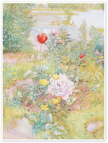 Sommer in Sundborn (Detail) Poster von Carl Larsson 13 x 18 cm Wandbilder Wanddeko