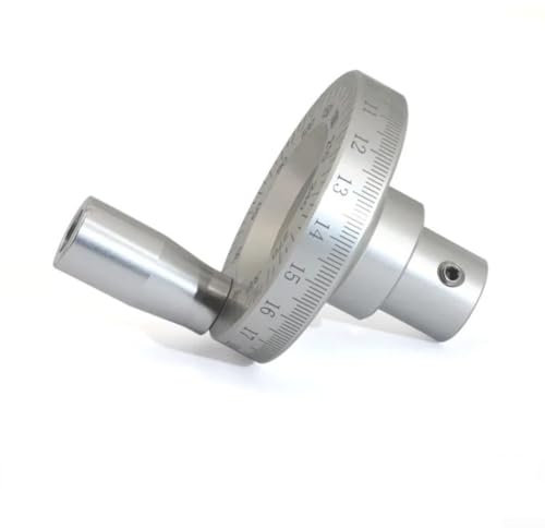 Hasaller Drehmaschine Handrad Gravierte Skala Aluminiumlegierung Handräder 50 mm Durchmesser Slide Handrad Skala Handräder Schaukelrad Handrad Maschinen Zubehör (6 mm)
