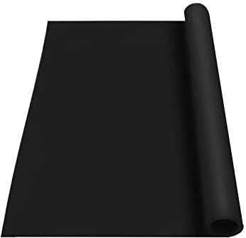 Alfombrilla grande de silicona resistente al calor para protección de encimera de cocina, antideslizante, para manualidades, vinilo negro (30 x 50 cm)