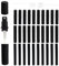 34 PCS Plastic Spray Bottles Set,Mini Travel Spray Bottles with Spring-Loaded Dropper & Perfume Separator,2/3/5ML Refillable Small Perfume Atomiser Spray Bottle with Coloured Labels (Black)