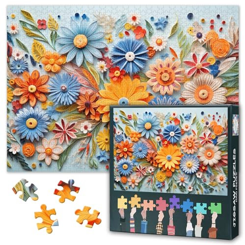 1000 Teile Puzzle Erwachsene - Blossom Flower Art Jigsaw (anspruchsvoll), 70 x 50 cm 1000 Stück Puzzles für Erwachsene Spring Home Decor Geschenk für Frauen & Familien