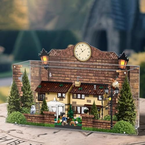 Acrylic Display Case for Lego 76451 Privet Drive: Aunt Marge's Visit Model, 3mm Dustproof Display Box, Display Case Compatible with Lego 76451 (Model Not Included)