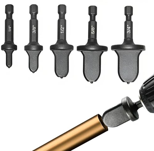 5 Pezzi Espansore Tubi Rame, Cartellatrice per Condizionamento Strumenti HVAC Set, Utensili per Espansione Tubi di Rame Morbido e Duro per Climatizzazione Riscaldamento Ventilazione