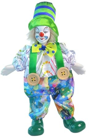 Sharplace Clownpuppe, Kinderspielzeug, 25 cm, Tischdekoration, Kunsthandwerk, Harlekinpuppe, Clownfigur für Geburtstagsgeschenke, Valentinstagsgeschenk,