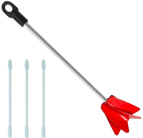 IGXX Miscelatore per trapano, 30 cm con 3 bastoncini di silicone - Per vernice, resina, vernice acrilica e colla