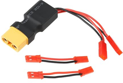 YINETTECH XT90 Dual-JST-Stecker mit 2 X 5 cm Langen Buchse-Buchse-Adaptern (22 AWG) für RC-Cars