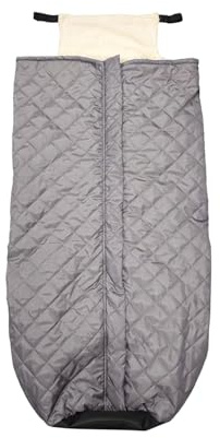 Milageto Rollstuhl Fußsack, Winter Schlupfsack, Warm Gefütterter Schlupfsack für Rollstuhlfahrer, Thermo-Schlupfsack, Kniedecke Universelle für Rollstuhl, Grau verdickt