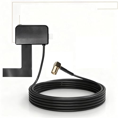 leruiyezs DAB-antenn bil SMB rätvinklig med förstärkare, för pioneer DAB-antenn digital bilradio skivantenn 3 meter kabel för bil vindruta installation för olika DAB-radioapparater
