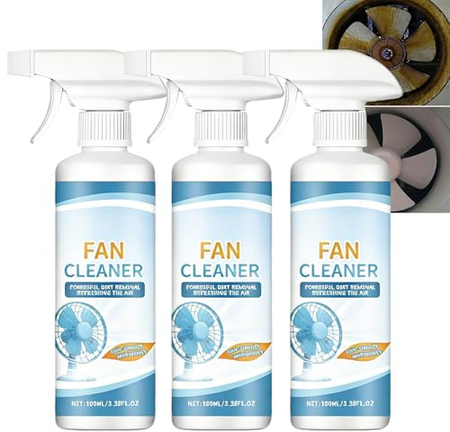 Household Powerful Fan Cleaner, No-Rinsed Fan Cleaner Spray Foam for Fans Blades, Powerful Household Appliance Cleaned Spray, Kitchen Exhaust Fans Cleaned Sprays, Instant Clean Fanning Sprays. (3PCS)