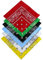 Harrys-Collection Unisex Bandana Bindetuch 100% Baumwolle (1 er 6 er oder 12 er Pack), Farbe:Sortiment 1