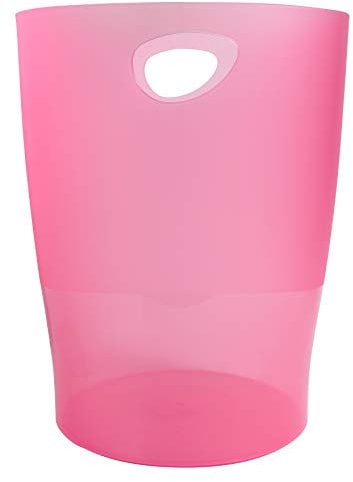 Exacompta 45354D 8er Pack ECOBIN Papierkorb 15 Liter mit Griffen. Eleganter und robuster Papierkorb und Mülleimer im modernen Design himbeer