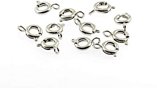 Vintageparts Federringe Edelstahl | 9,5x6 mm | 10 Stück | Aufbiegbare Öse Schmuckverschluss