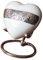 UrnsWithLove pequeña de Recuerdo para Cenizas con Tapa Mejorada, Mini urna Conmemorativa de corazón con Caja y Soporte, Color Blanco y Plateado, Medium