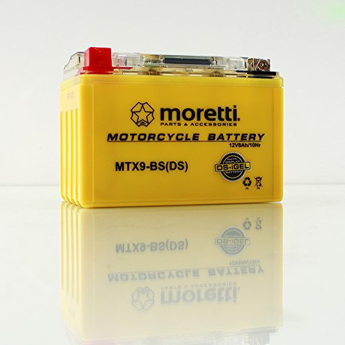 MORETTI MTX9-BS YTX9-BS (DS) GEL MOTORRAD/MOTOROLLER BATTERIE MIT STROMTESTER