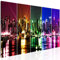 decomonkey Bilder New York 200x80 cm 5 Teilig Leinwandbilder Bild auf Leinwand Wandbild Kunstdruck Wanddeko Wand Wohnzimmer Wanddekoration Deko Stadt Architektur