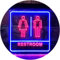 ADVPRO Men Women Toilet Restroom WC Dual Color LED Barlicht Neonlicht Lichtwerbung Neon Sign Blau & Rot 400 x 300mm st6s43-i1029-br