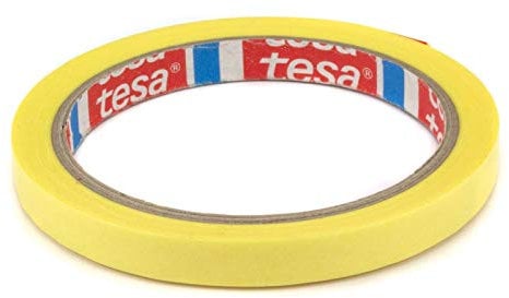 tesa 4334 Präzisionskrepp Plus Profi Maler Abdeckband gelb Konturenband 10mm x 25 Meter
