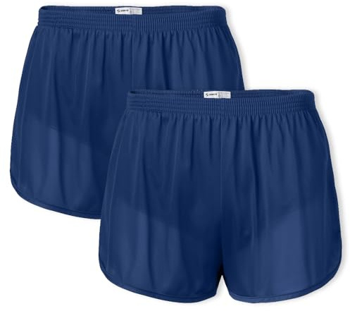 SOFFE Men's Ranger Panty Running Short, Navy (2 Pack), X-Large
