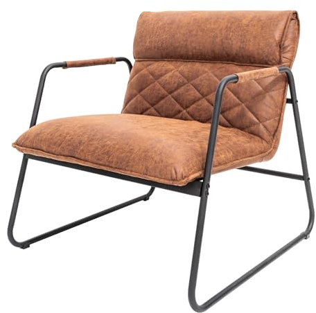 invicta INTERIOR Retro Lounge Sessel Mustang Lounger antik Hellbraun Esszimmersessel Stuhl Besucherstuhl