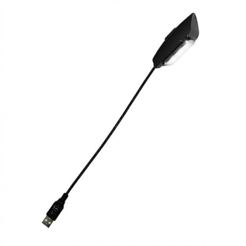 Infitronic IN3LED1USB USB-Schwanenhalsleuchte, 3 SMD-LEDs, 6500K Kaltweiß, flexibel 216mm, als Tastaturlampe & Leselampe mit Schalter für PC, Laptop, Mischpult & Rack, 0,18W