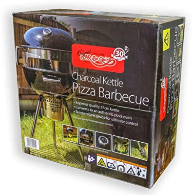 The charcoal kettle pizza barbecue - complete with 57cm family size BBQ Grill and also converts to an authentic pizza oven!