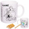 alles-meine.de GmbH 4 Stück Henkeltassen/Kaffeetassen - Asterix - Obelix - Idefix - incl. Name - groß - 340 ml - Porzellan/zum Bemalen inkl. Buntstifte - Keramik - Teetasse..