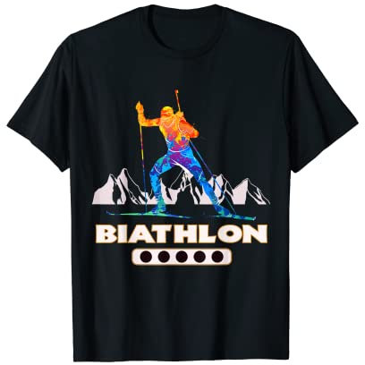 Biathlet Wintersport Motiv für Herrn und Damen | Biathlon T-Shirt