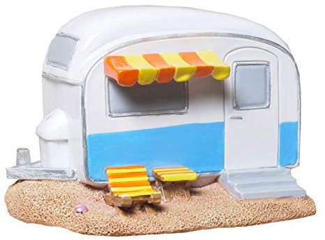 wunderschöne Spardose,Sparschwein,Wohnwagen,Campingkasse,Reisekasse,Urlaubskasse mit Markise und Drehverschluß ca. 15 cm groß