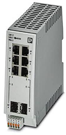 PHOENIX CONTACT FL SWITCH 2206-2SFX Managed Switch 2000, 6 RJ45-Ports 10/100 MBit/s, 2 SFP-Ports 100 MBit/s, Schutzart: IP20, PROFINET Conformance-Class B