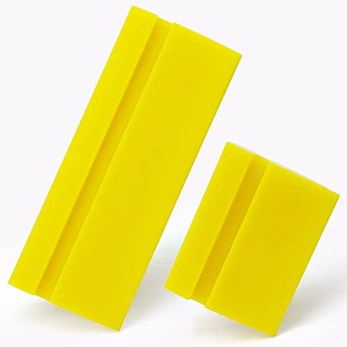 Ewrap 2piece Flexibel Folienrakel, Silikon Rakel Set zum Folieren, Blasen und Wasser effektiv entfernen, für Fenster, Glas, Spiegel, Fliesen, Waschbecken,12cm+6cm