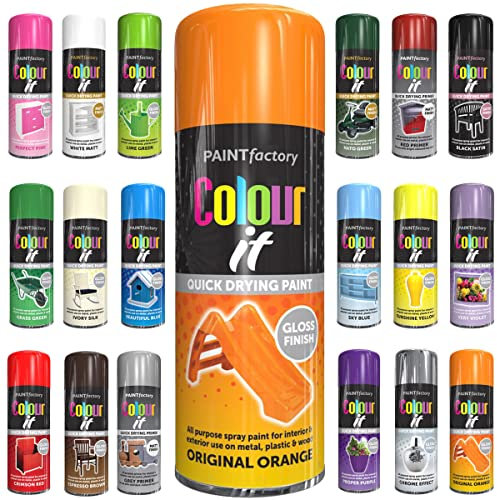 Classic Signature - 1 x Original Orange All Purpose Aerosol Spray Paint 400ml Quick Drying Spray, Fast Dry and Excellent Coverage for Metal, Wood, Plastic and More