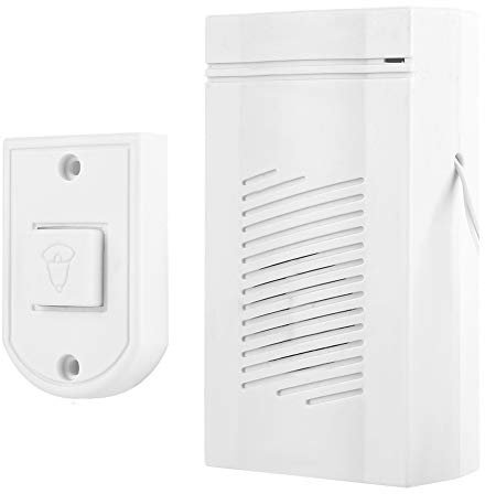 Sonew Wired Doorbell, ABS Wall Mounted Welcome Access Bell Dingdong Visit Chimes, Batteries Not Included (White)
