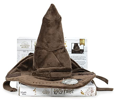 Harry Potter, Peluche du Film, 24 cm, Modèle Choixpeau, Electronique, Peluche parlante avec la Voix française, pour Les Enfants dès la Naissance, HRR17