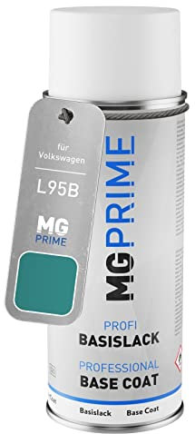 MG PRIME Autolack Spraydose für Volkswagen VW L95B Türkis Metallic/Turquoise Metallic Basislack Sprühdose 400ml