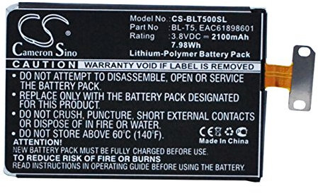 Cameron Sino Akku für E960, E970, E971, E972, E973, E975, E975K, F180, F-180S, Gee, L-01E, LS970, Mako, N4, Nexus 4, Nexus 4 16GB, Optimus G PN:LG BL-T5, EAC61898601 2100mAh