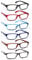 Kerecsen 6 Pack Fashion Reading Glasses for Women Men Blue Light Blocking Anti UV Readers with Spring Hinge