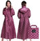 SOPPY Rain Coats for Women, Long Waterproof Coat Windproof Raincoat Lightweight Poncho Quick Dry Long Rain Jacket Hooded Raincoat for Women Free Size - Red Dots