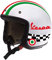 Adesivi per Casco Kit VESPA - Nero Rosso Blu Giallo Arancione Bianco - Strisce Italia Cerchio Bandiera Scacchi Helmet VINILE LUCIDO HD (Rosso)