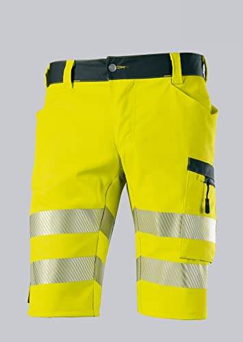 BP 2045-847-6656 Shorts, 85.5% Polyester/12% Baumwolle/2.5% Elastolefin, Warngelb/Anthrazit, Modern fit, Größe 48n