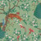 SOPHIE LAURENCE Tropical Wallpaper Tiger Birds Peacock Trees Floral Exotic Jungle - Stylish, Washable, Strippable - Paste The Paper Feature Wallpaper (Sage, Full Roll)