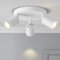 ANWIO White Spot Ceiling Lights,Kitchen Lights Ceiling,GU10 Hallway Ceiling Lights Fitting,3 Way Spotlight Indoor Adjustable Ceiling Spot Lamp(EUS-EA190811-10-03CW-1U,NO Bulbs)
