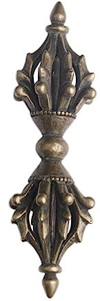 BESTonZON parafernalia de bronce decoración mortero vajra tibetano adornos de mortero de budismo mano de mortero vajra budismo vajra mini antiguo de demonio latón Decorar
