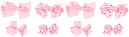 minkissy 8 Pcs Haar Clip Set Kinder Schmuck Schleife Alligator Clips Haarschmuck für Kinder Mädchen Haarschleifen Kinder Bogen Haarspangen Mädchen Schleife Haarnadel Stoff Issue Karte Außenhandel Baby