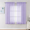 Chyhomenyc Tende velate color lilla, lunghe 114 cm, 2 pannelli, con tasca per asta filtrante della luce, in voile, tende corte per soggiorno, camera da letto, finestre piccole, 106 x 114 cm