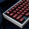 114 Keys PBT Doubleshot Keycaps Cherry Profile Translucent Red Keycaps Set Fit for 60% 65% 75% Cherry Mx Switches Mechanical Keyboard