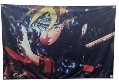 KARMA-X Großer 125x190CM Boruto – Naruto Next Generation Wandteppich Wandbehang | Anime Manga Wandtuch Tuch Tapestry XXL | Wanddeko für Wohnzimmer Geschenk ästhetisch | Motiv: Boruto