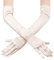 JUNART Long Satin Gloves,Elegant Elbow Length Gloves for Opera Party, Wedding, Evening Dresses,Carnival Costume, Dance (Champagne)