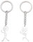 DHWEKU 2PCS Skelett Smiley Kleiner Mann Gebärdensprache Schlüsselanhänger - Lustiges Finger Medium Stickman Nette Trend Tasche Auto Schlüssel Anhänger Paar Geschenk Schlüsselanhänger