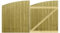 Premier Garden Supplies Made to Measure Tongue & Groove Semi-Braced Arch Top Driveway Gates for Measurements Height 3ft - 4ft (90-120cm) x Width: 183cm - 213cm